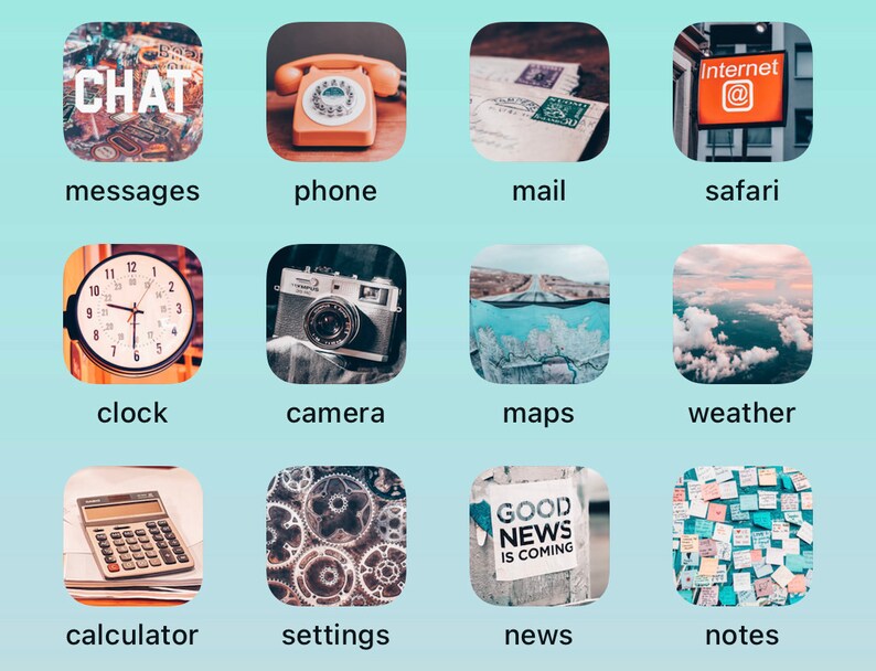set icon aesthetic set icon aesthetic