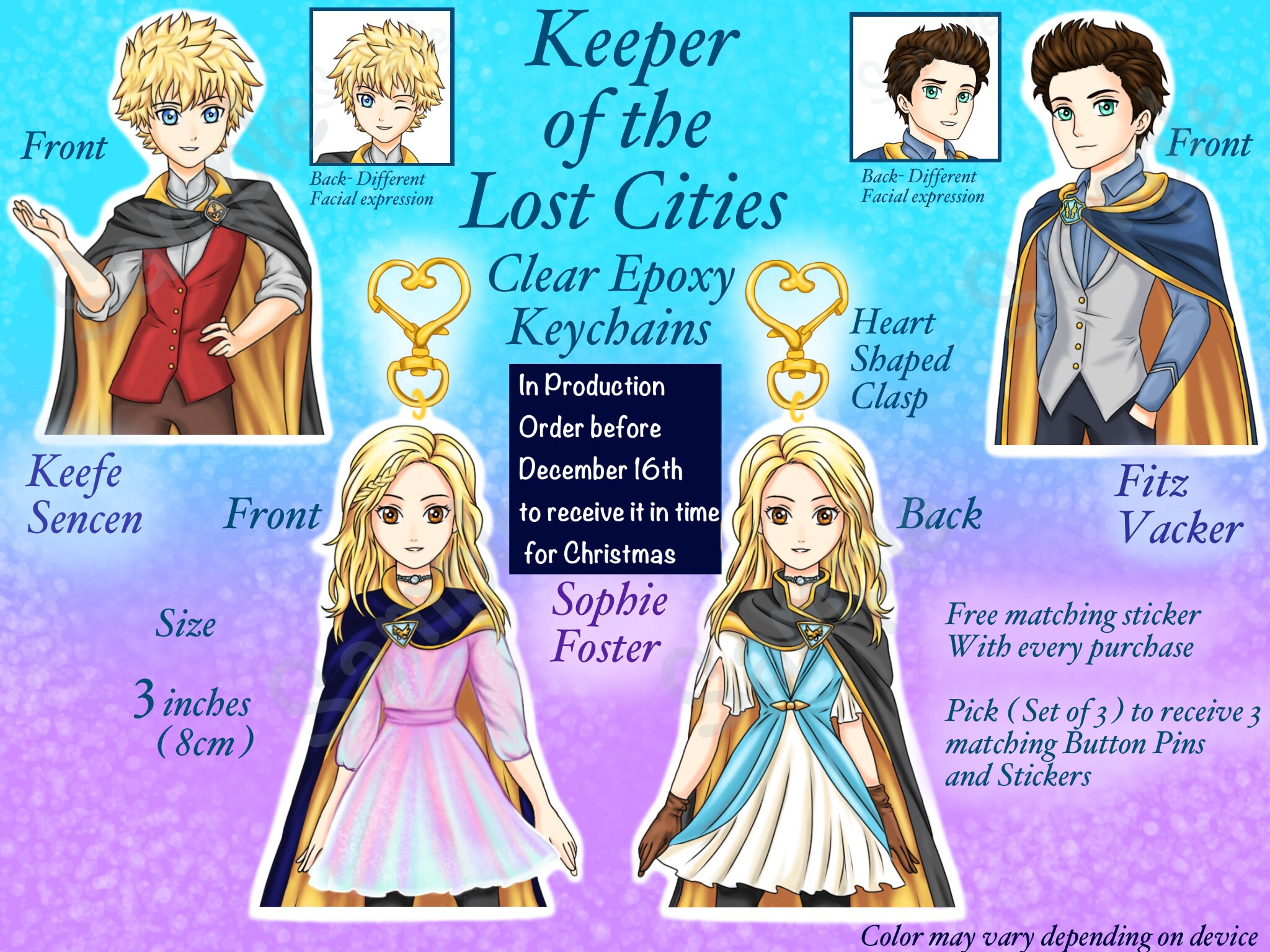 images Keeper Of The Lost Cities Characters Sophie And Keefe etsy