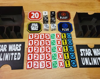 Star Wars Unlimited TCG - Token Set, Dice, & Your Choice of Storage Box!