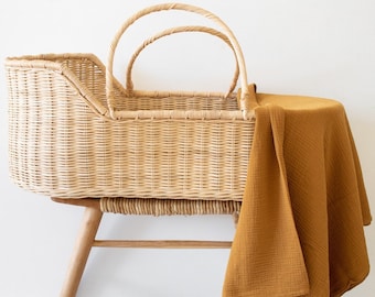 Butterscotch Organic Muslin Baby Swaddle: Lightweight Cotton Blanket