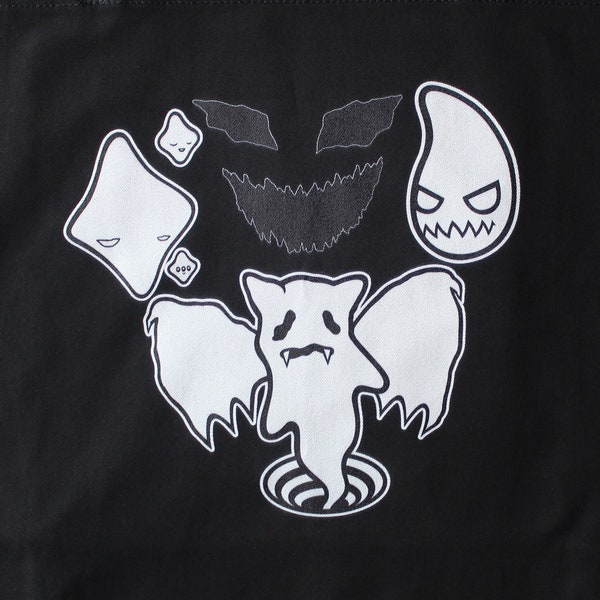 Rain Bat - Eco Tote Bag ~ Personaje Original Yami Kawaii Goth Halloween Emo Scenecore Street Art Tote Bag