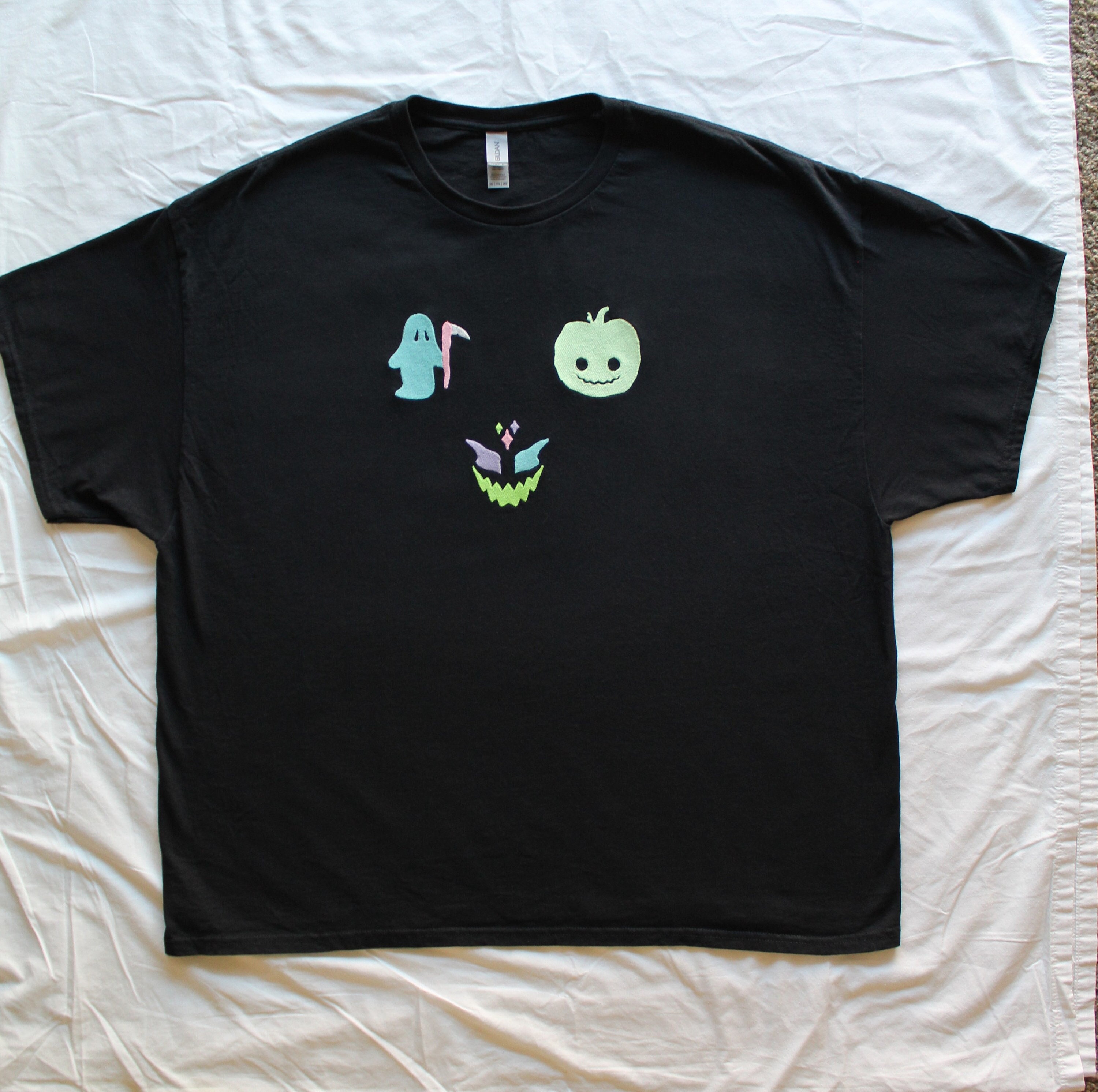 T-shirt Halloween Garçons – Motif Chauve-souris, Taille XS, Neuf Avec étiquettes, Brillant Dans Le Noir