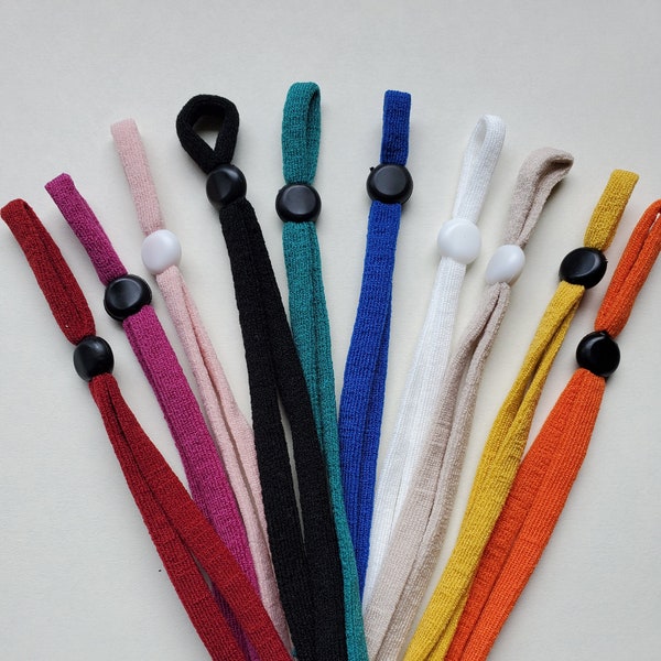 Bag of 20 Adjustable Elastic Ear Loops With Cord Stopper For Face Mask