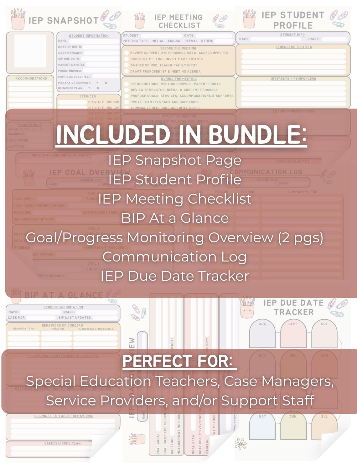 IEP Organization Ultimate Bundle | Printable Special Education Teacher ...