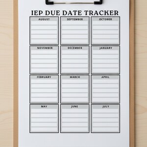 IEP-vervaldatumtracker afdrukbaar | Organisator speciaal onderwijs (pdf) | Trackingtool voor jaarlijkse herevaluatie
