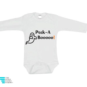 Halloween| Baby Onesie| Peek-a-boo| White Onesie| Black Onesie| Halloween Baby