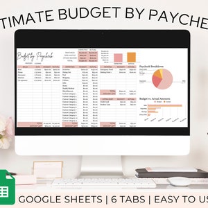 Ultimate Budget by Paycheck Spreadsheet | Paycheck Budget Dashboard | Google Sheets Budget