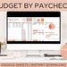 Budget by Paycheck Spreadsheet | Bi-weekly Budget Spreadsheet | Google Sheets Budget Template | Weekly Budget Planner 