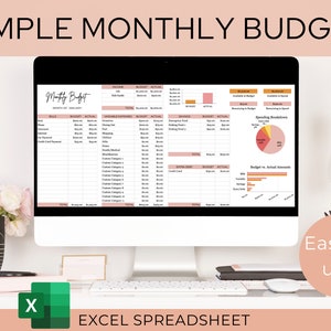 Monthly Budget Spreadsheet Excel | Monthly Budget Planner