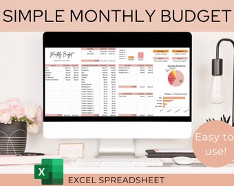 Monthly Budget Spreadsheet Excel | Monthly Budget Planner