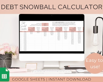 Debt Snowball Spreadsheet | Debt Payoff Calculator | Google Sheets Template