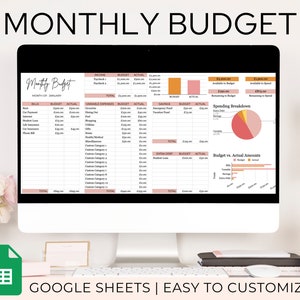 Monthly Budget Spreadsheet | Google Sheets Budget Template