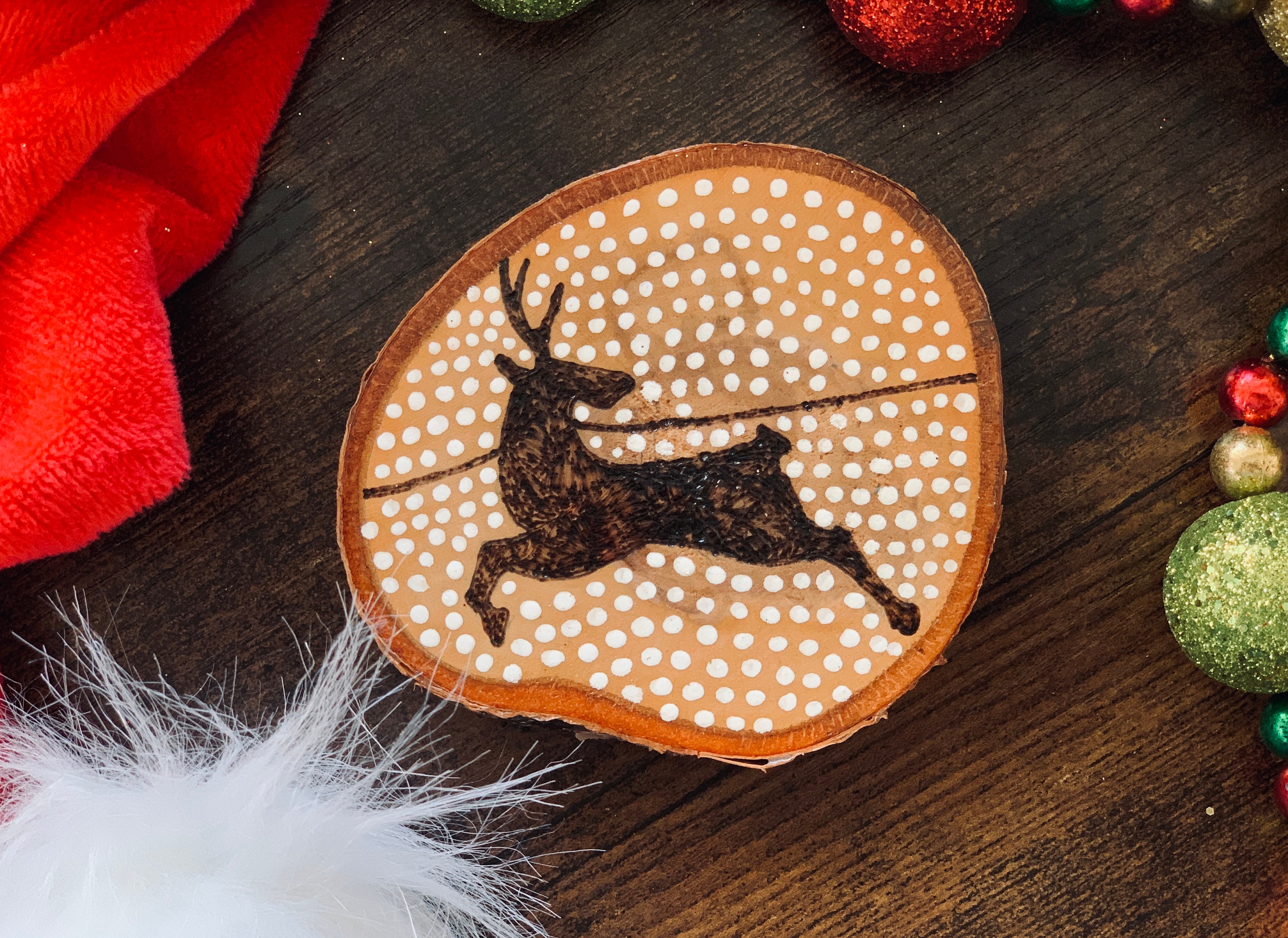 Christmas Coasters Perfect for Christmas Gift Rustic Xmas Decorations