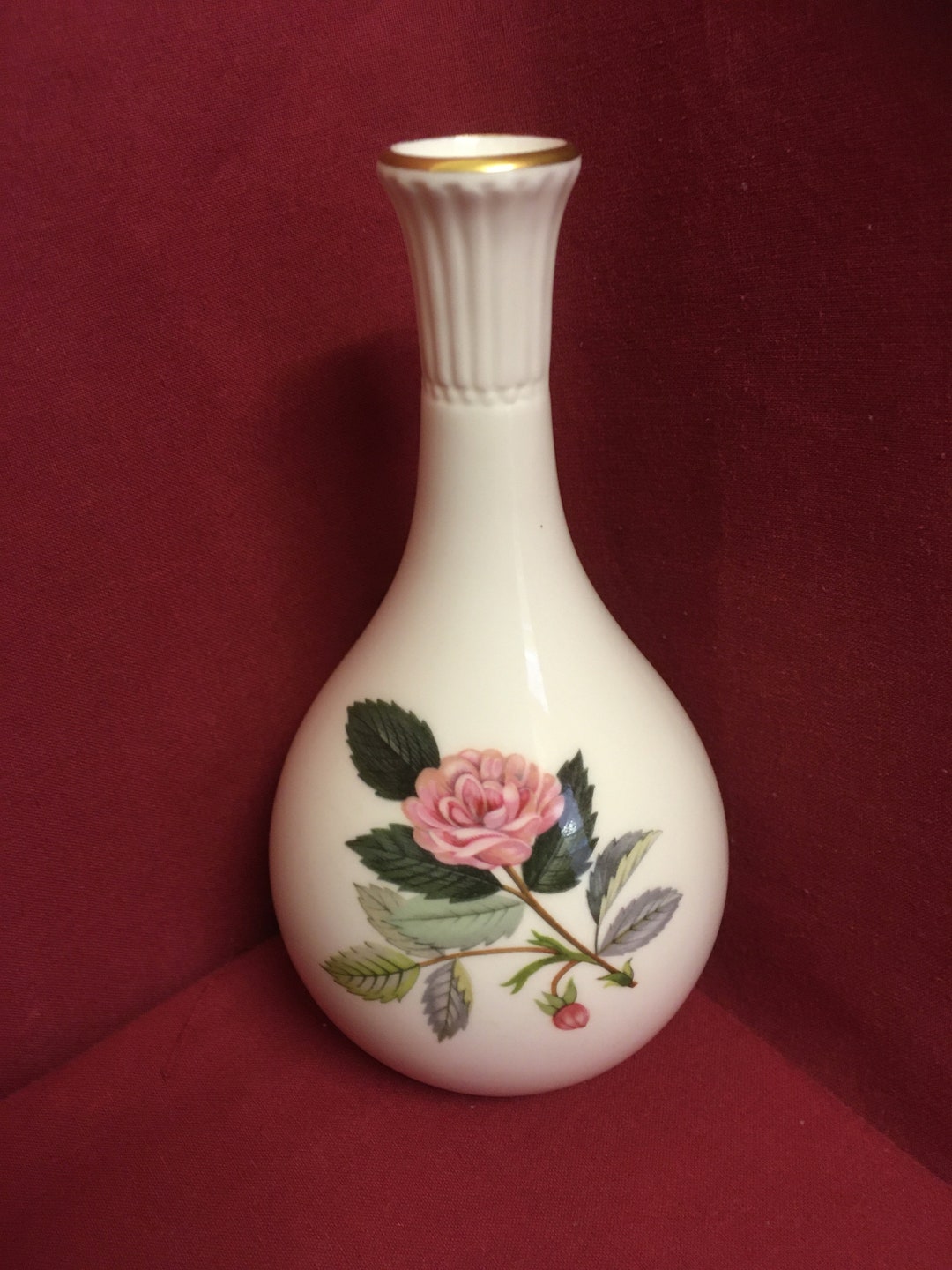A Vintage Wedgwood Bud Vase in the Hathaway Rose Design Etsy