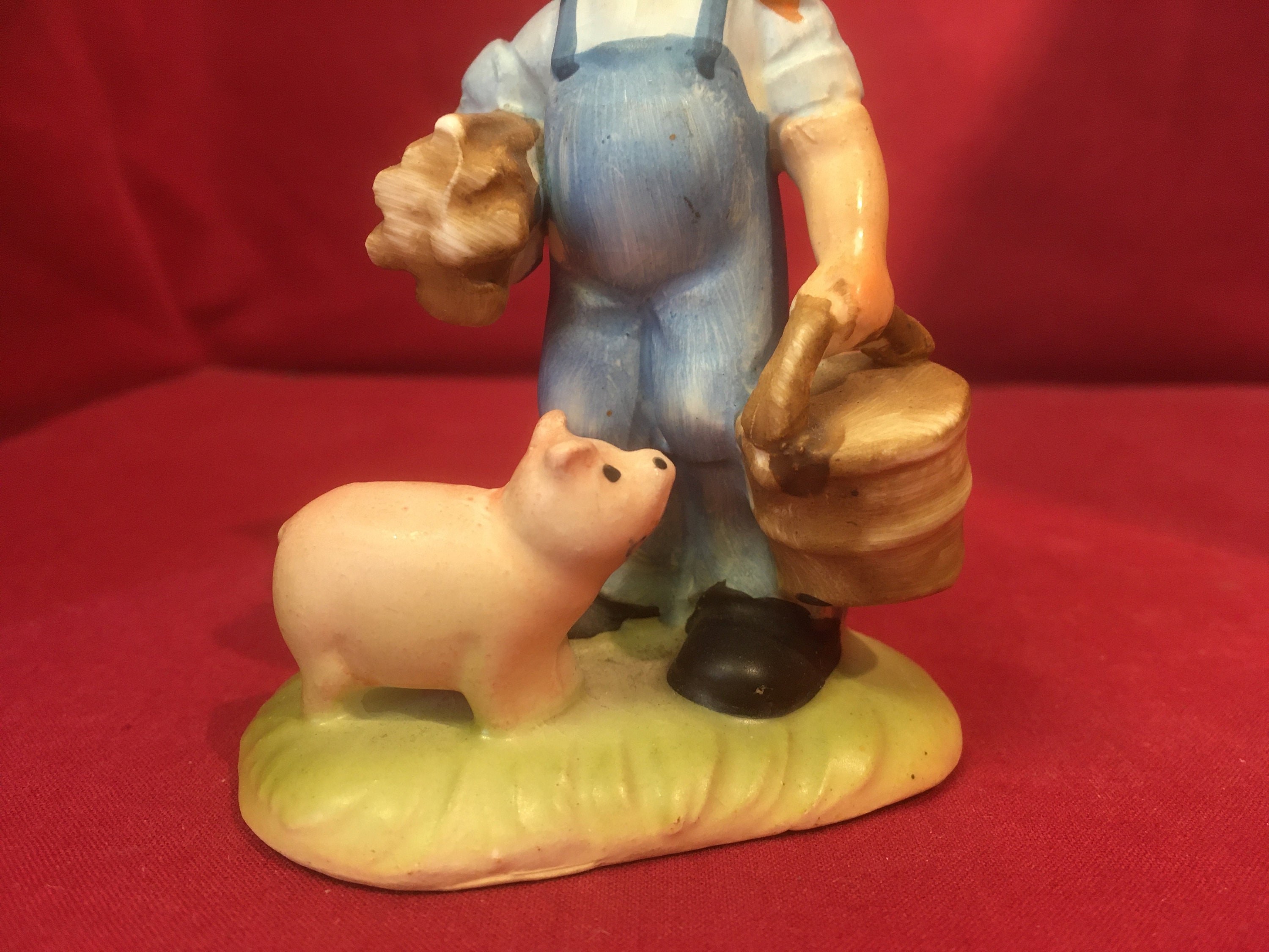 Vintage Arnart 5th Ave Hand Painted Porcelain Figurine Farm Etsy