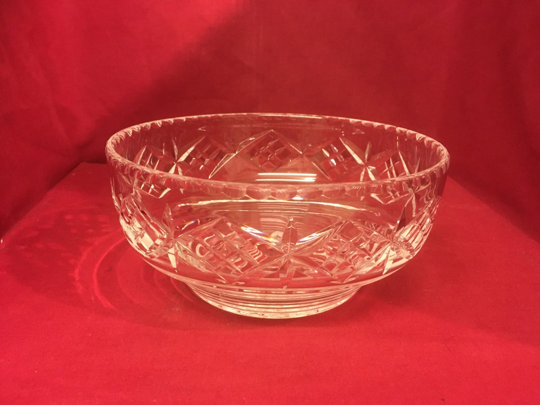 Lead Crystal Cut Glass Fruit Bowl Etsy