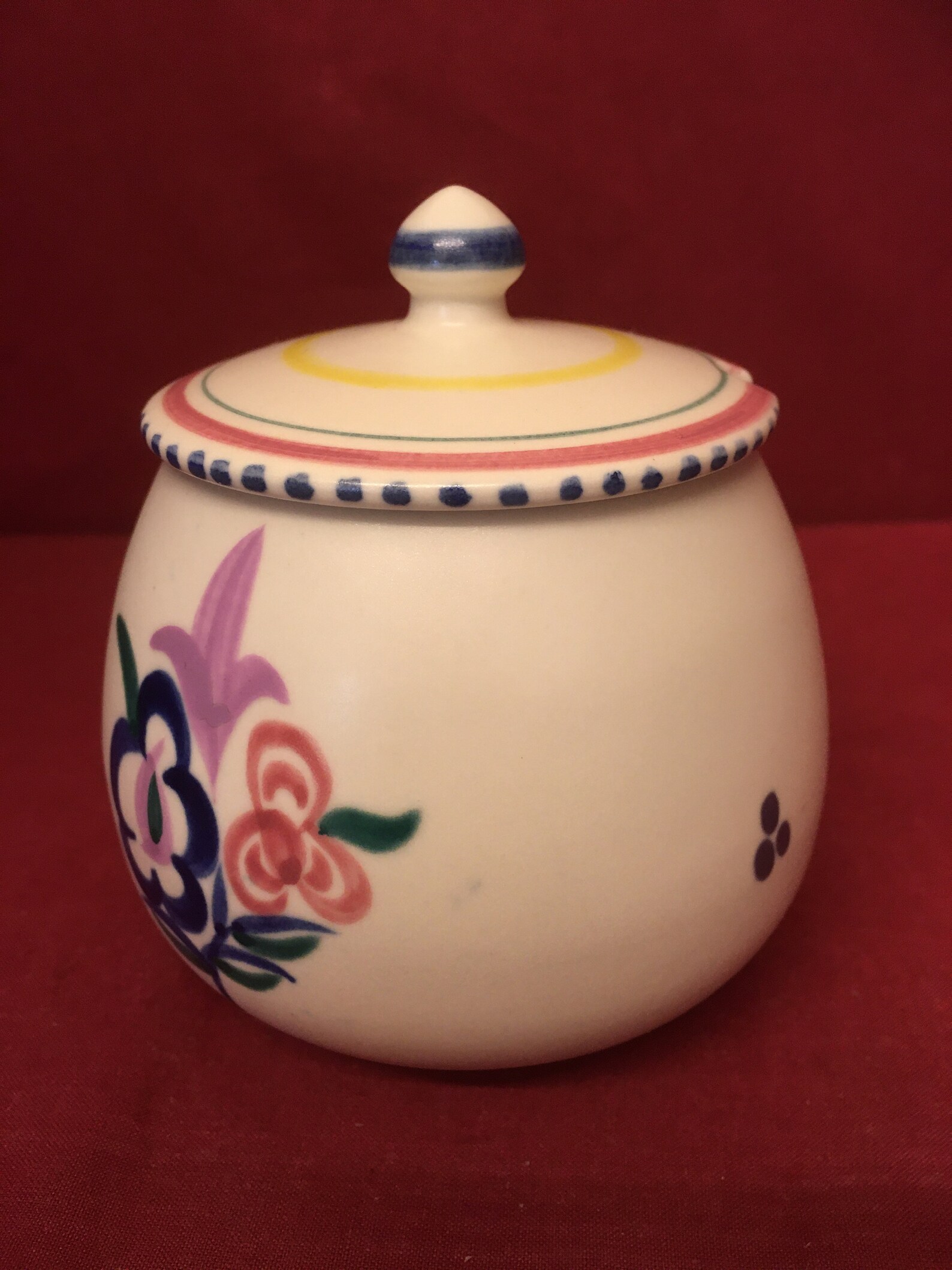 Poole Pottery Hand Painted 'traditional Ware' Jam Pot 10591967 Etsy UK