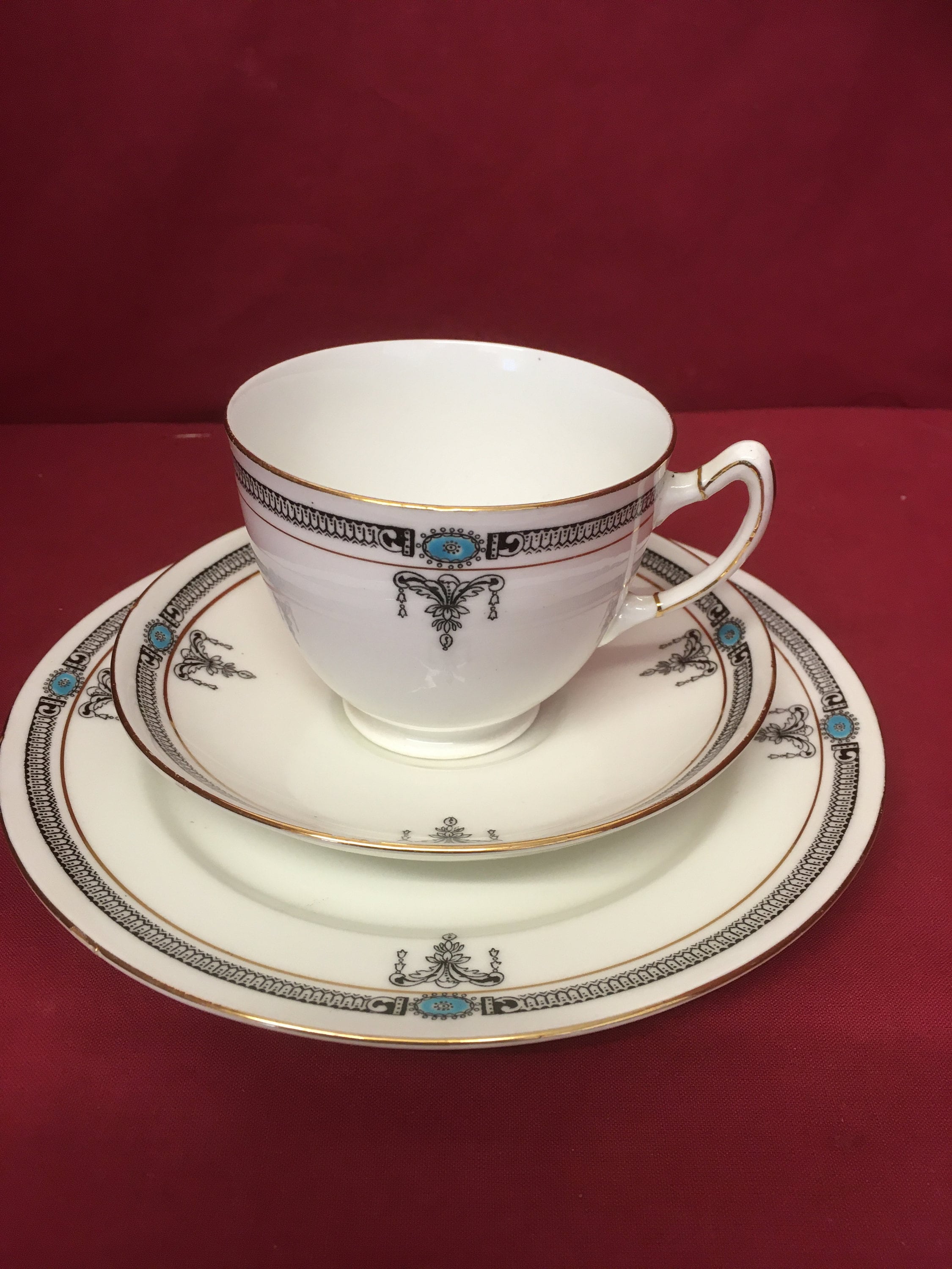 Antique Art Nouveau Star China Paragon Trio Pattern 634948 Etsy