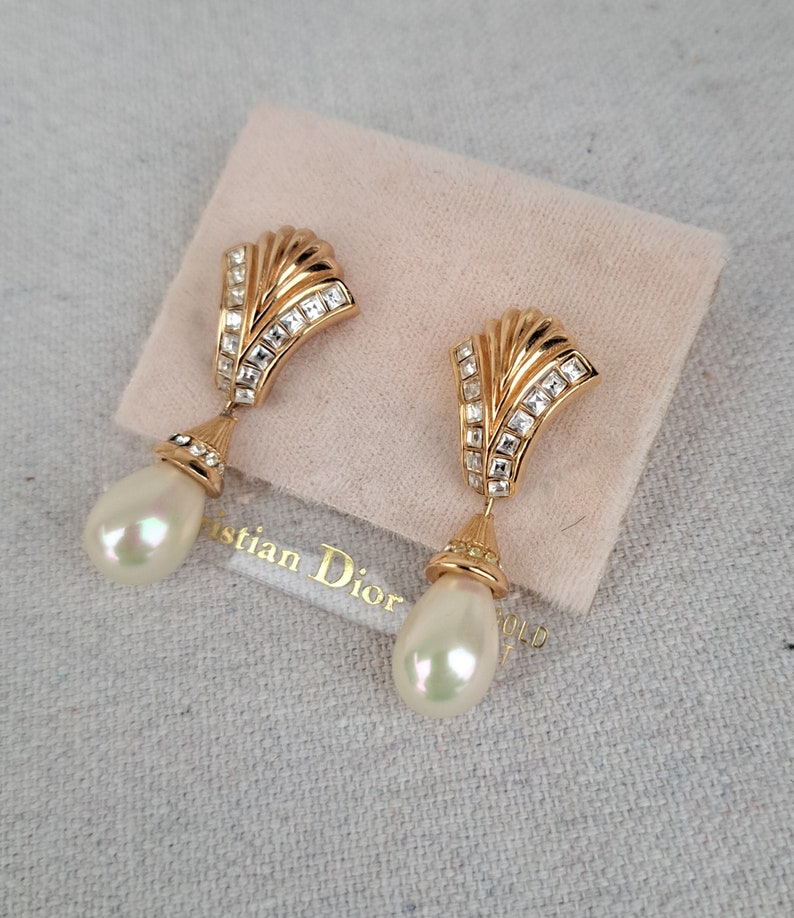 Vintage Christian Dior Necklace and Earrings Designer Set Etsy