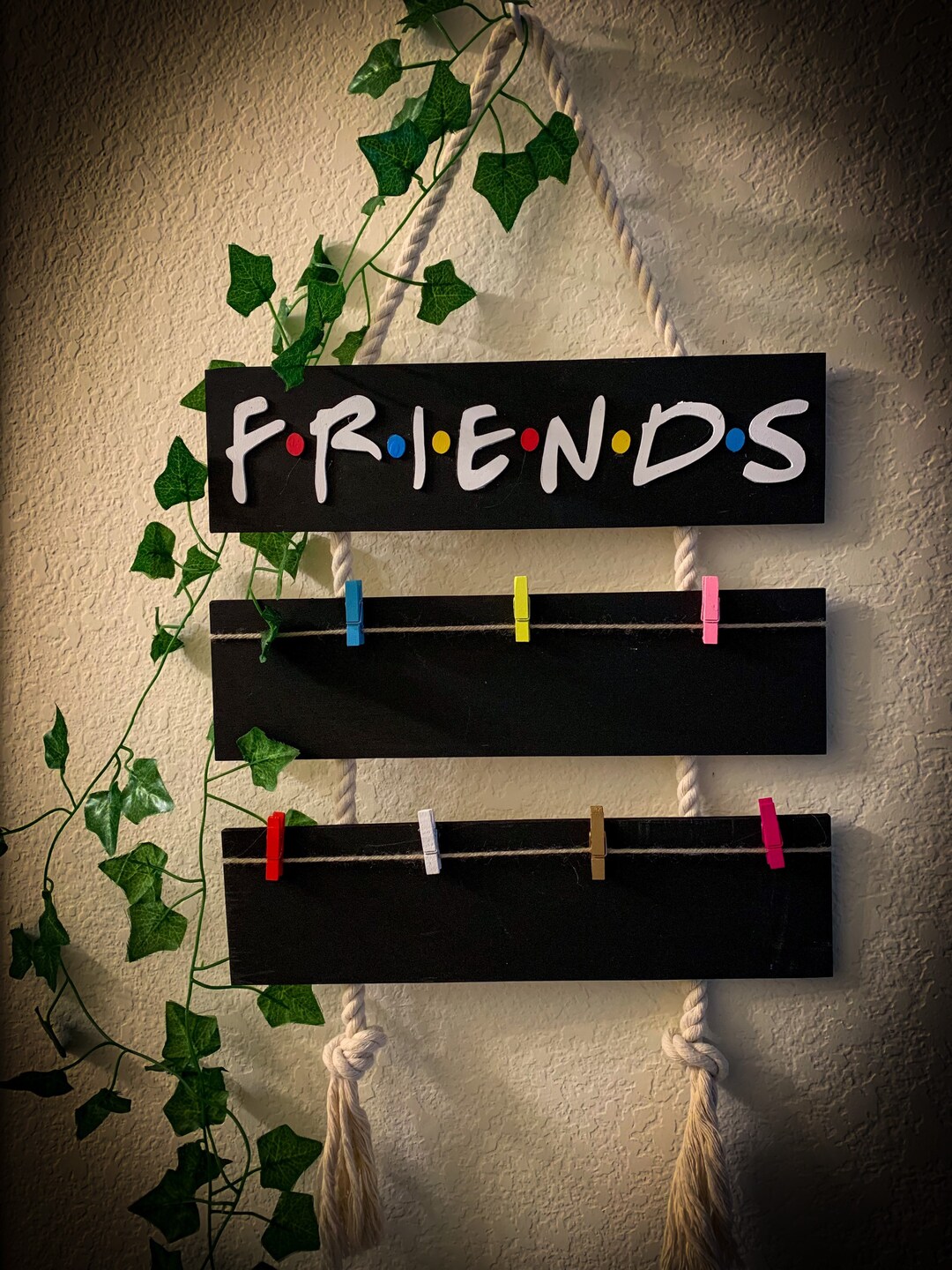 Friends Photo Wall Sign, Friends Photo Wall Decor, Photo Holder, Friend