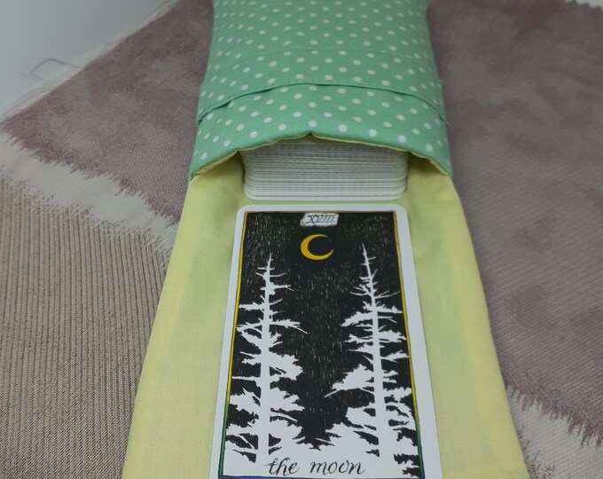 Deluxe MINI Pocket Style Tarot Cards cards pouch Bag, lined pouch, handmade- New Design
