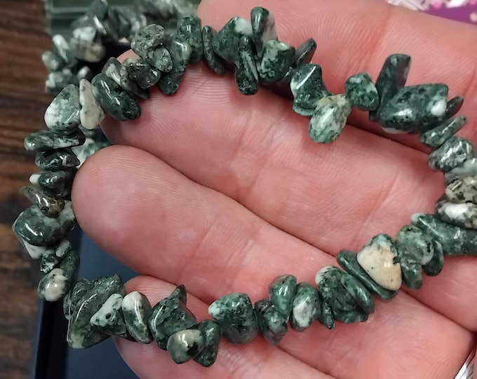 Preseli Bluestone-Bracelet- Chip-Handmade-Spiritual and Emotional Healing-Stonehenge-Gift-Yourself-Friends-Family-Loved One