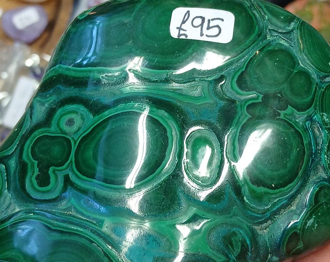 Malachite-Polished-Large-"Stone of the Divine Feminine"Gift-Yourself-Friends-Family-Loved One
