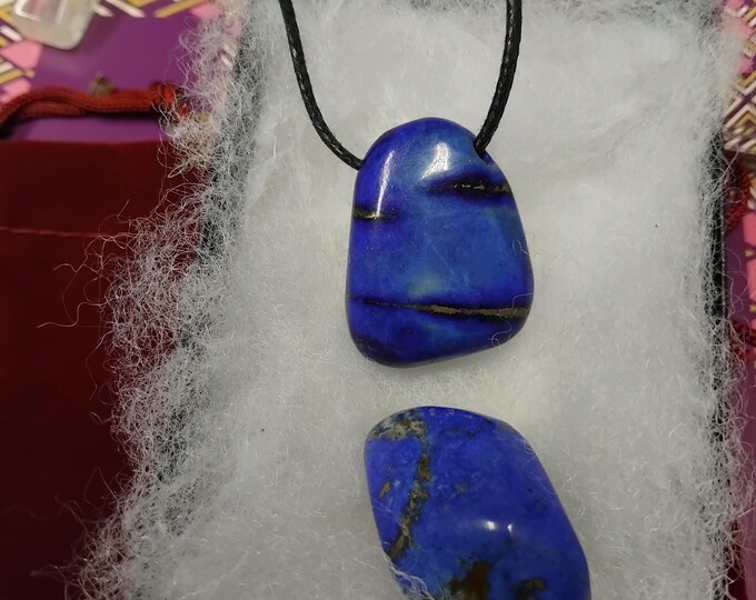 Lapis Lazuli- AAA Grade - Pendant- Black Cord - Gift-Yourself- Friends-Family-Loved One-Gift Box
