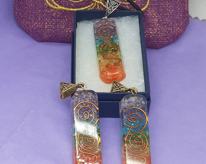 Organite-Copper-Pendant- Black Cord -Buddha Embroidery Bag-Gift-Yourself- Friends-Family-Loved One-Gift Box