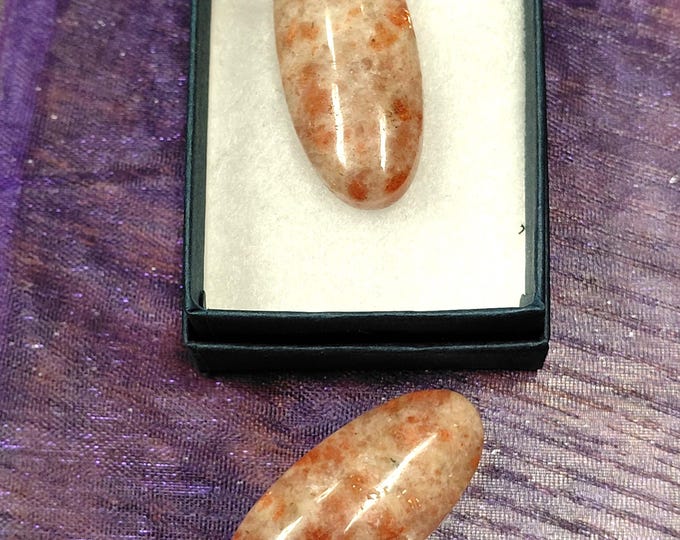 Sunstone-Oval-4 cm-Pendant- Black Cord- Gift Box- Gift-Yourself- Friends-Family-Loved One