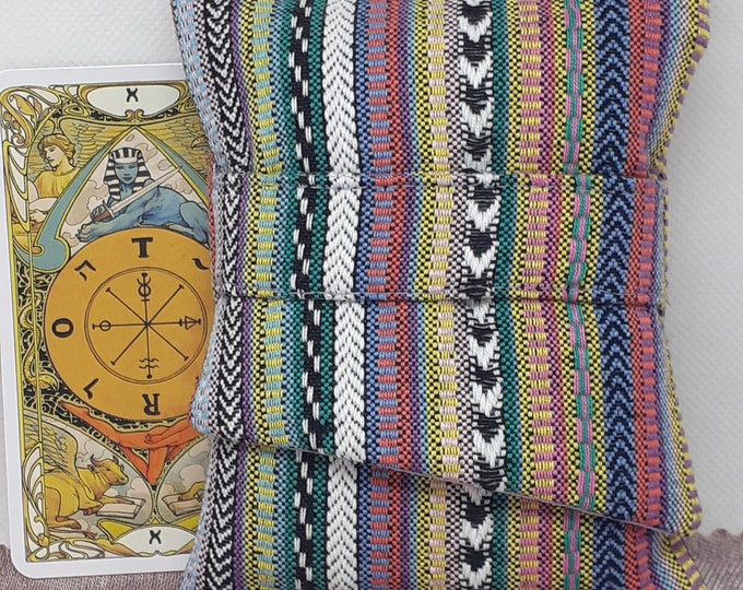 Deluxe MINI Pocket Style Tarot Cards cards pouch Bag, lined pouch, handmade- New Design