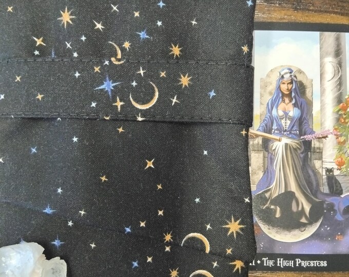 Deluxe Pocket Style Tarot Cards cards pouch Bag, lined pouch, handmade- New Design