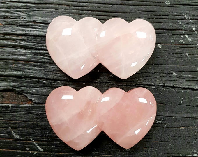 Rose Quartz Double Heart-Gift-Yourself-Friends-Family-Loved One