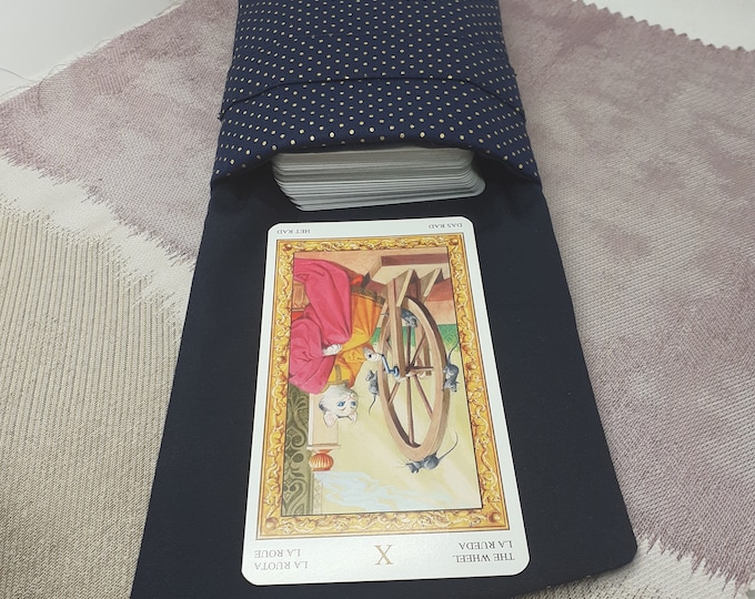 Deluxe Pocket Style Tarot Cards cards pouch Bag, lined pouch, handmade- New Design