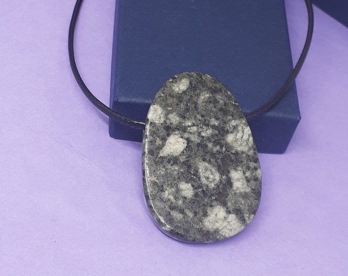 Presseli Blue Stone - Pendant- Black Cord - Gift-Yourself- Friends-Family-Loved One-Gift Box