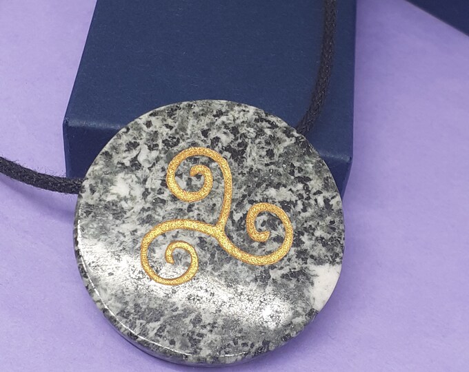 Presseli Blue Stone - Pendant- Black Cord - Gift-Yourself- Friends-Family-Loved One-Gift Box