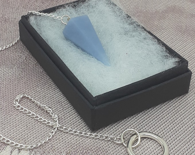 Pendulum- Angelite- A/A Grade -Faceted-Inner guidance -Astral travel
