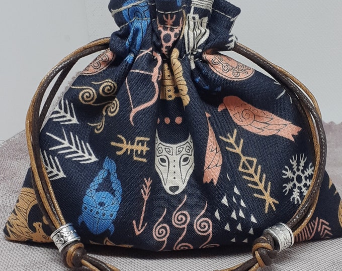 Deluxe Runes-Ogham-Dice- Pouch Bag- Perfect Gift-Yourself-Friends-Family-Loved One