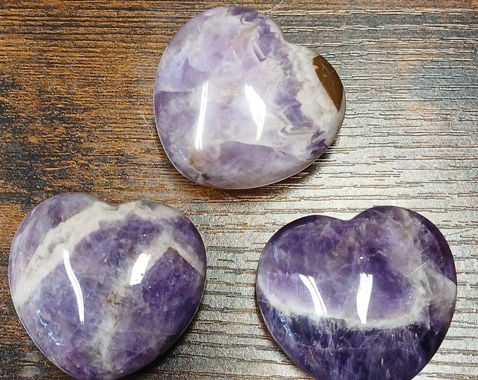 Amethyst-Chevron-Large-45 mm-Puff-Heart-Gift-Yourself-Friends-Family -Loved One