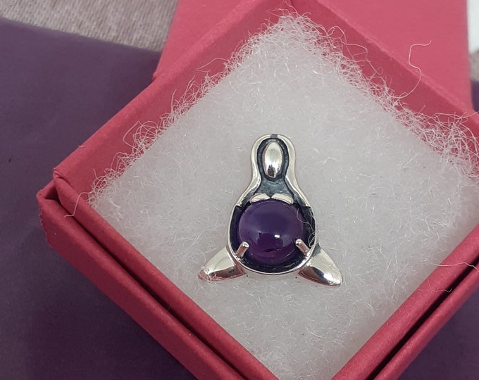 Pendant -Sterling Silver 925 Pendant Goddess -The "Goddess Collection" Amethyst-  Spiritual awareness