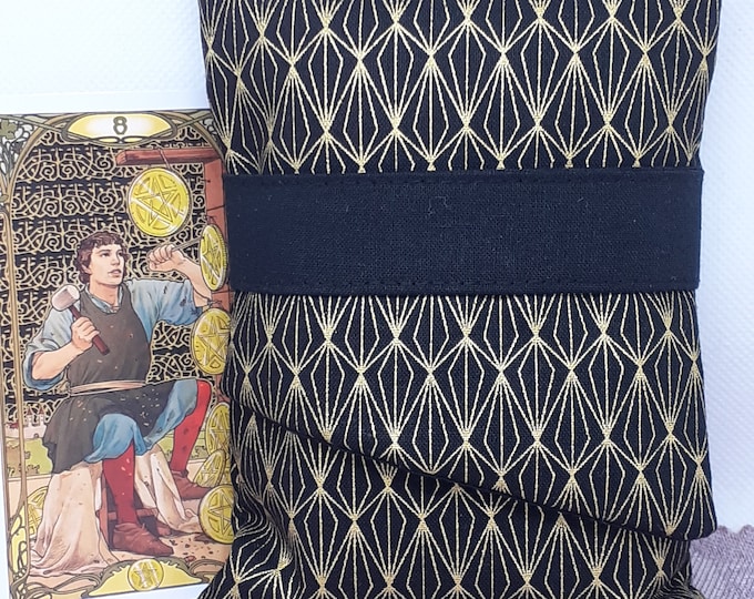 Deluxe Pocket Style Tarot Cards cards pouch Bag, lined pouch, handmade- New Design