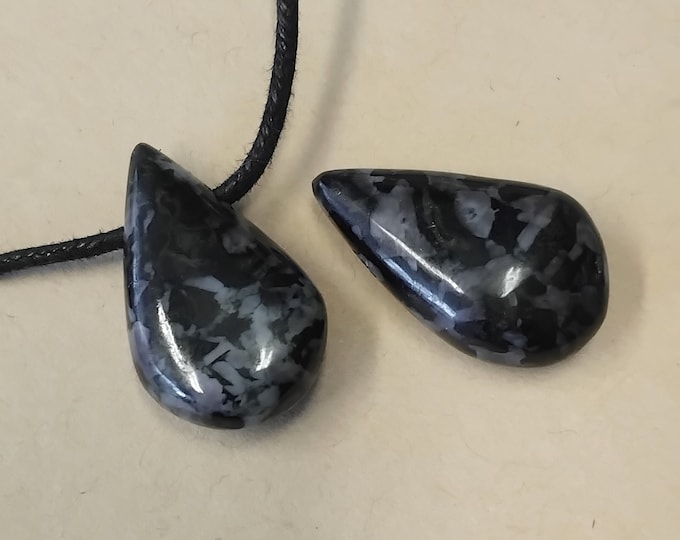 Indigo Gabbro  Pendant Necklace- Cord - Gift-Yourself- Friends-Family-Loved One-Gift Box