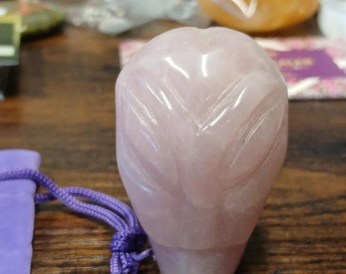 Rose Quartz-Alien Head-Gift-Yourself-Friends-Family-Loved One