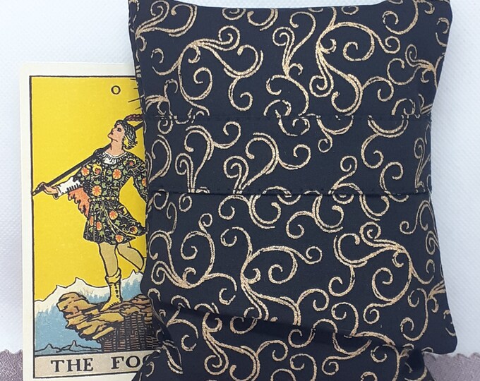 Deluxe Pocket Style Tarot Cards cards pouch Bag, lined pouch, handmade- New Design