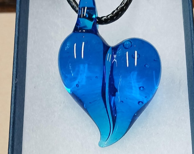 Colourful Glass Pendant - Pendant- Black Cord - Gift-Yourself- Friends-Family-Loved One-Gift Box