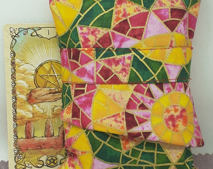 Deluxe Pocket Style Tarot Cards cards pouch Bag, lined pouch, handmade- New Design