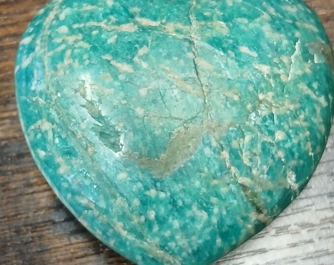 Amazonite-Extra Large-Puff Heart-Gift-Yourself-Friends-Family-Loved One