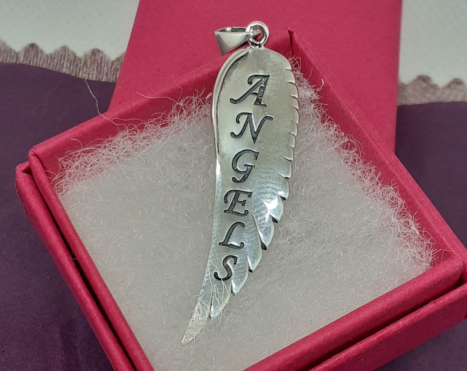 Angels Pendant Sterling Silver 925 - New "Goddess Collection"- 40 mm- Lovely Gift- Yourself- Friends- Family-Loved One