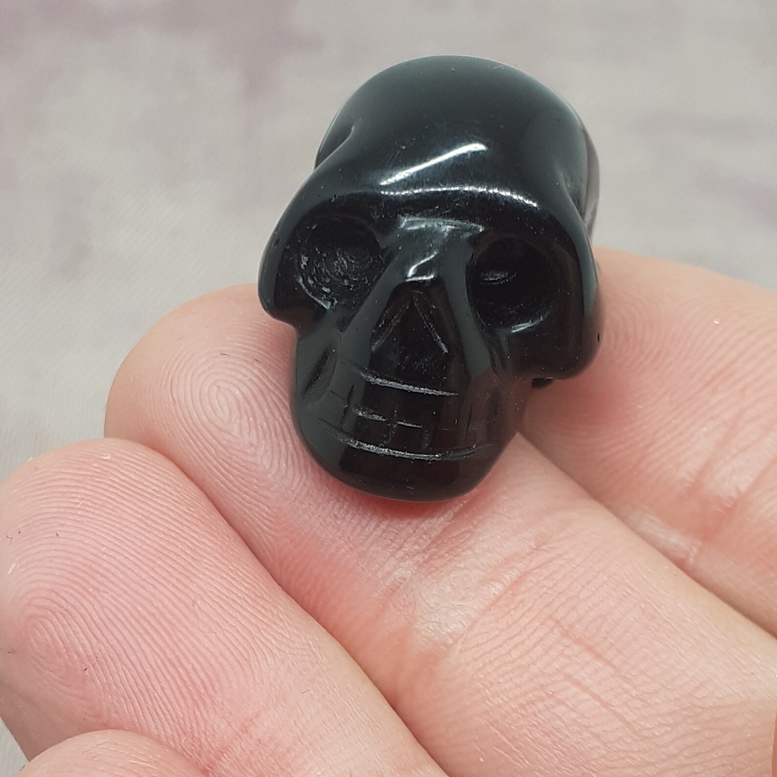 Black Obsidian Skull Etsy