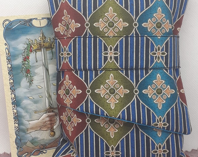 Deluxe Pocket Style Tarot Cards cards pouch Bag, lined pouch, handmade- New Design